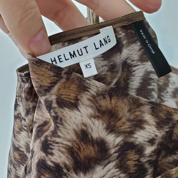 Helmut Lang Brown Animal Print Leopard Tank XS - Picture 6 of 8